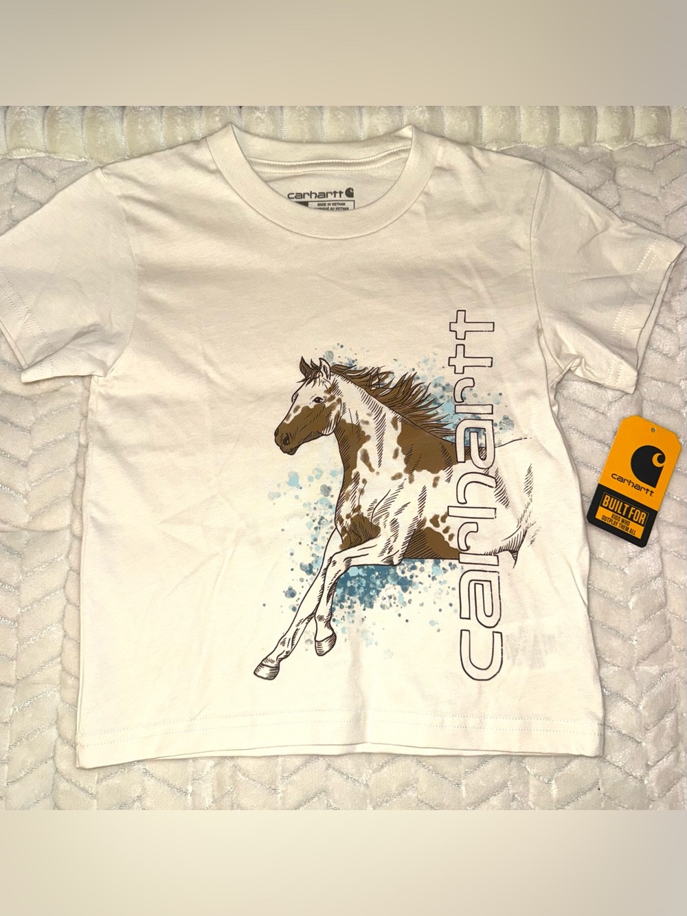 Carhartt Kids Running Horse Short-Sleeve T-Shirt, size 5, NWT